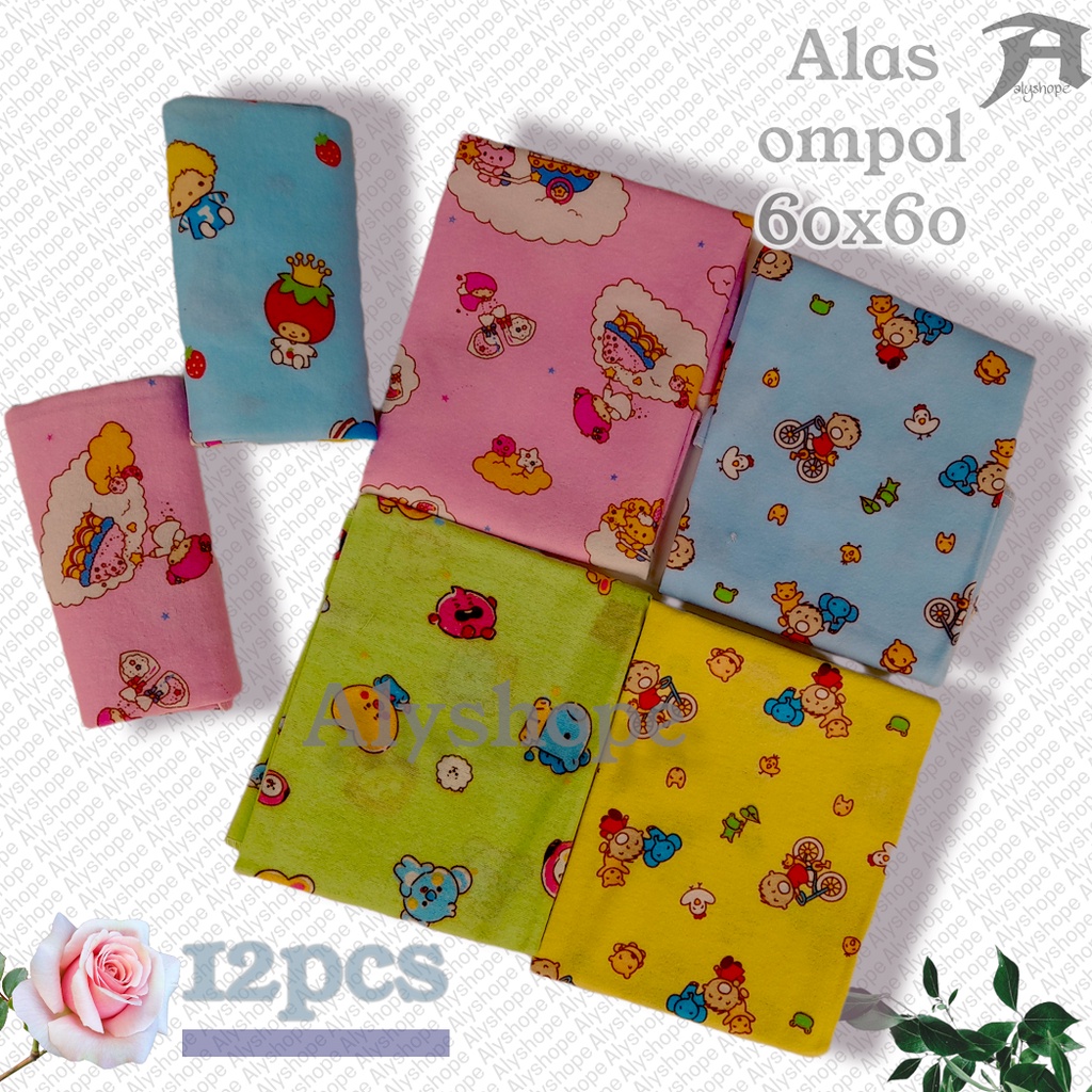 Alas ompol bayi lusinan | Alas ompol anak bintang 60 x 60 | Alas ompol bayi kain murah