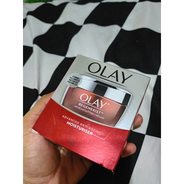 Olay Regenerist Micro Sculpting Cream Moisturiser / Pelembab Olay   Olay 50g / Preloved