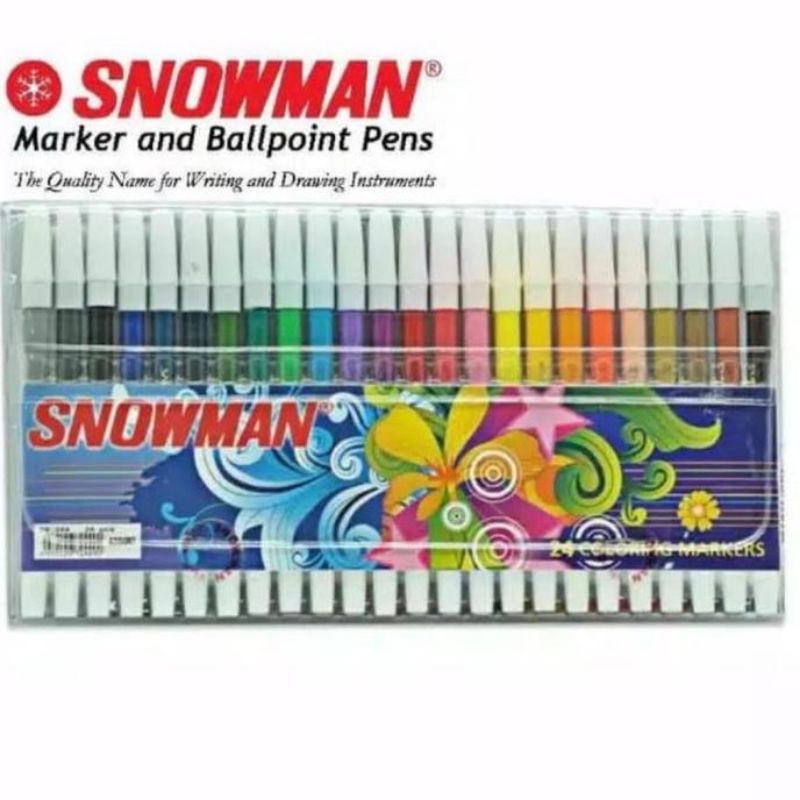 

Spidol Snowman Kecil 24 Warna (1set)