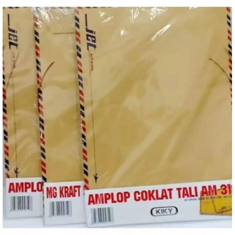 amplop coklat tali 1 pak isi 10 pcs