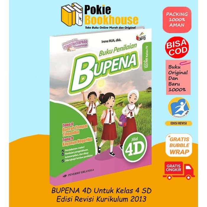 

❤BISA COD❤ BEST SELLER ORIGINAL BUPENA 4D KELAS 4 K13N ERLANGGA IRENE DKK