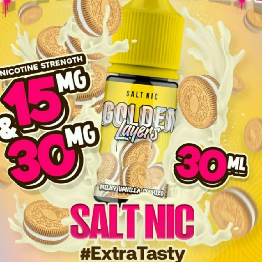 Golden Layers Milky Vanilla Cookies Salt Nic 30ML by Trilogy