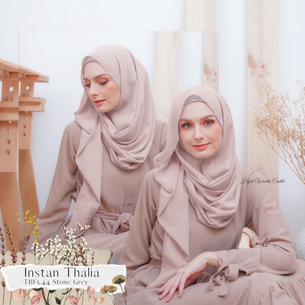 Hijabwanitacantik - Instan Thalia | Hijab Instan | Jilbab Instan-Stone Grey