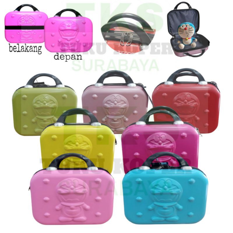 beauty case doraemon 13 inch/bahan fiber tas makeup/koper mini/tas kosmetik/koper karakter make up