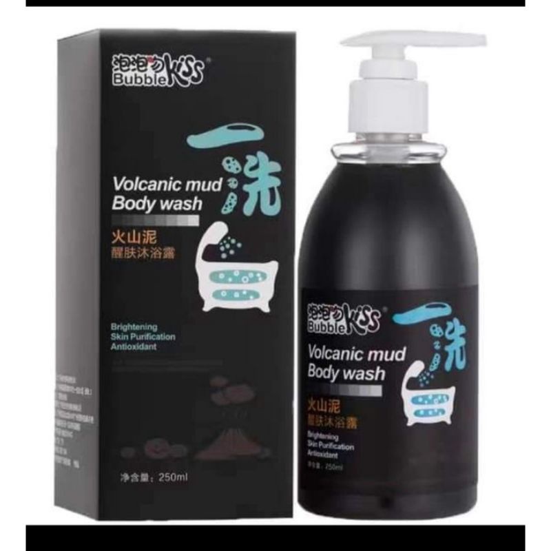 Volcanic MUD whitening shower gel,melembabkan memutihkan kulit,Made in Korea