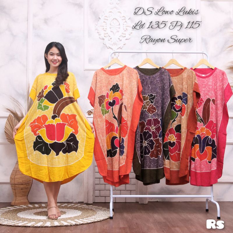 DASTER LOWO LUKIS / DASTER KELELAWAR TULIS/daster lowo/daster kalong/daster batik