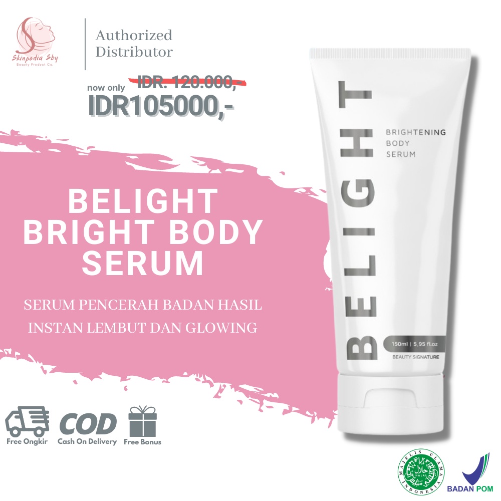 Pemutih Badan Belight Brightening Body Serum Pencerah Area Lipatan Hilangkan Strechmark Bisa COD