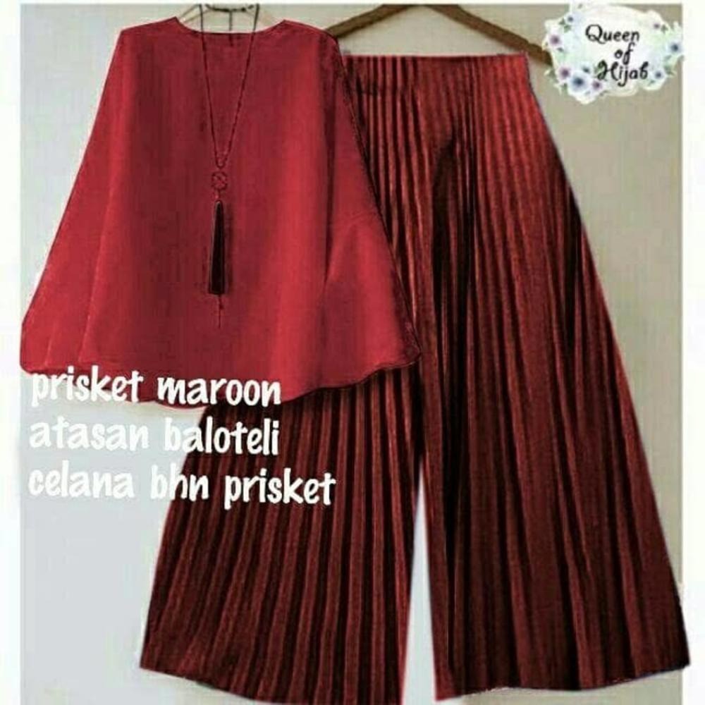 KR KULOT PLISKET SETELAN KULOT SET KULOT PLISKET SETELAN bl ER_Shoop