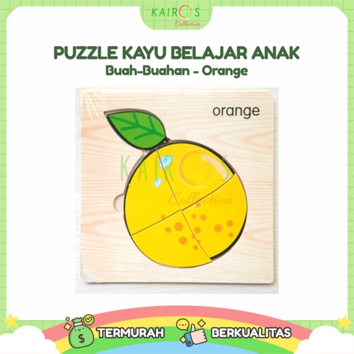 Puzzle Kayu Anak Edukasi Belajar Buah