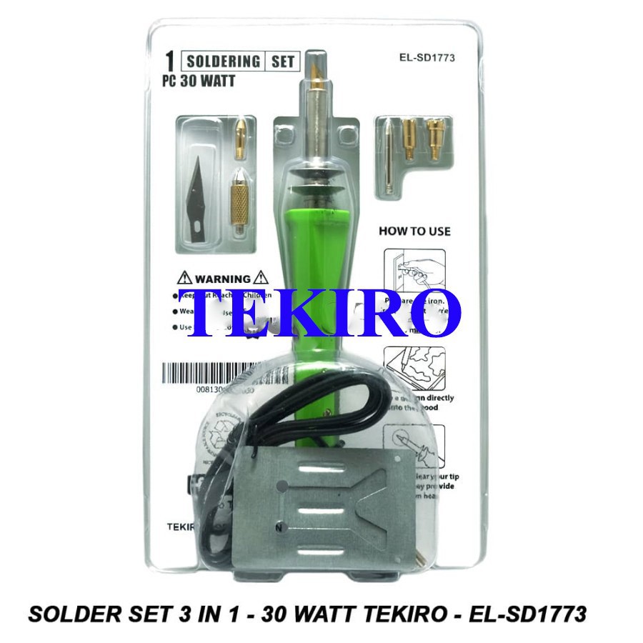 Solder Set 3 In 1 - 30 Watt Tekiro - EL-SD1773 - solder multifungsi