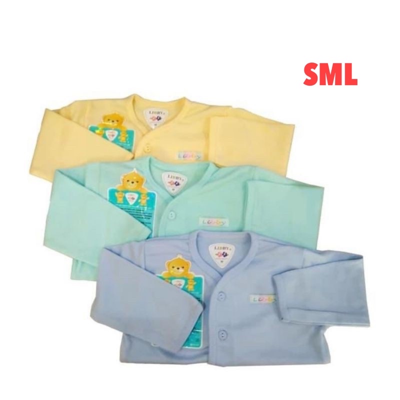 Libby BAJU PANJANG Bayi Anak Polos (3pcs/pack) / Baju Kaos Bayi UNISEX