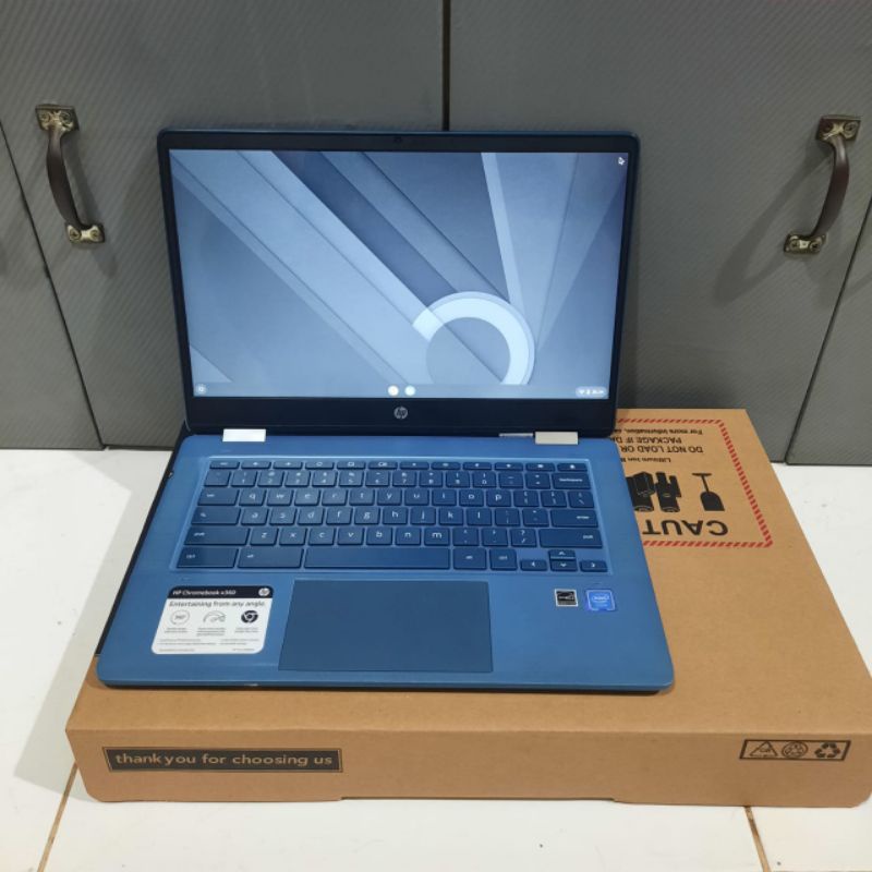 Laptop 2 in 1 Tablet Touchscreen HP Chromebook 14a-ca0090wm Celeron N4020 Ram 4GB/128GB EMMC Garansi OS Chromebook