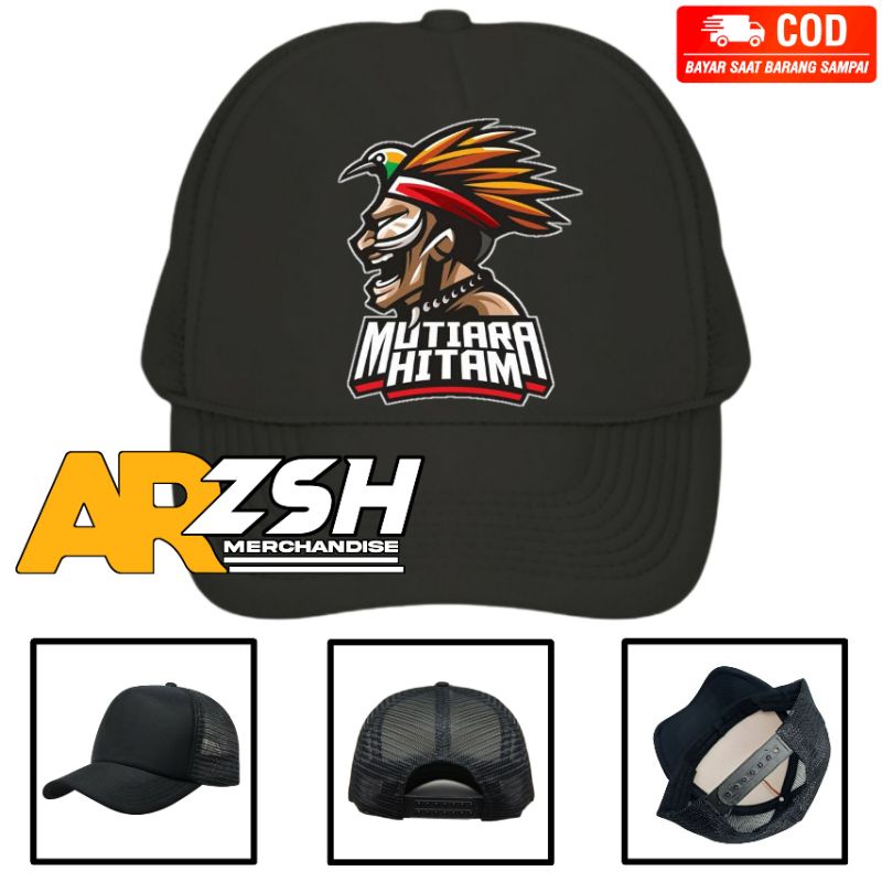 Topi Mutiara Hitam Persipura - Topi Trucker Persipura
