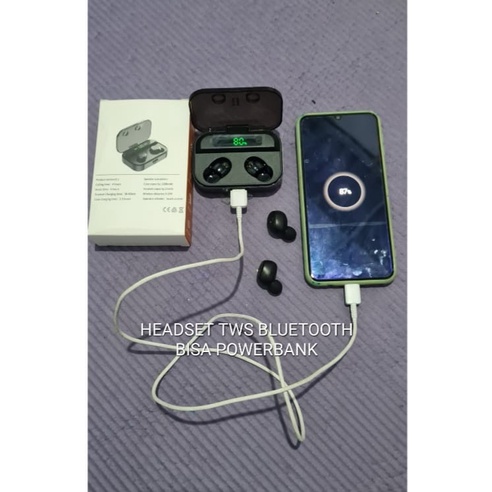 J407 HEADSET TWS BLUETOOTH POWERBANK LED DIGITAL BLUETOOTH TWS POWER BANK PB WIRELESS EARPHONE STEREO SPORT DOBEL BAS DOUBLE BASS MP3 MUSIC AUDIO HEADPHONE HANDFREE BT EARPHONE LIPAT BLUETOOT BLUETOT MUSIK SOUND NELPON CAS CHARGE HEADSET EAEPHONE WIRELESS