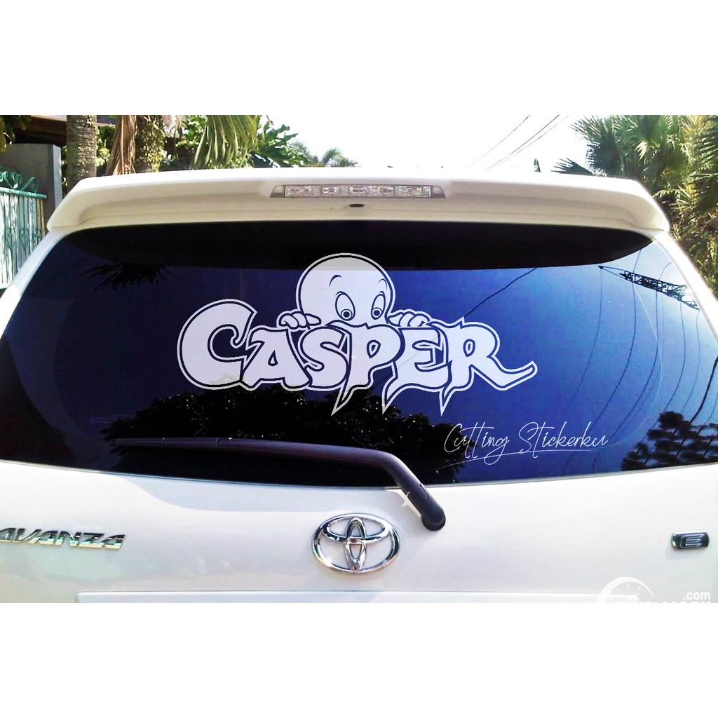 Cutting Stiker Casper Variasi Motor Mobil Sticker Timbul Keren Nyala Dasbor Spakbor Visor Body Kaca Helm Laptop Hologram Reflective Tahan Air Bodi Samping Nama Jepang  Aesthetic Pickup Anime Windshield Kustom Modif