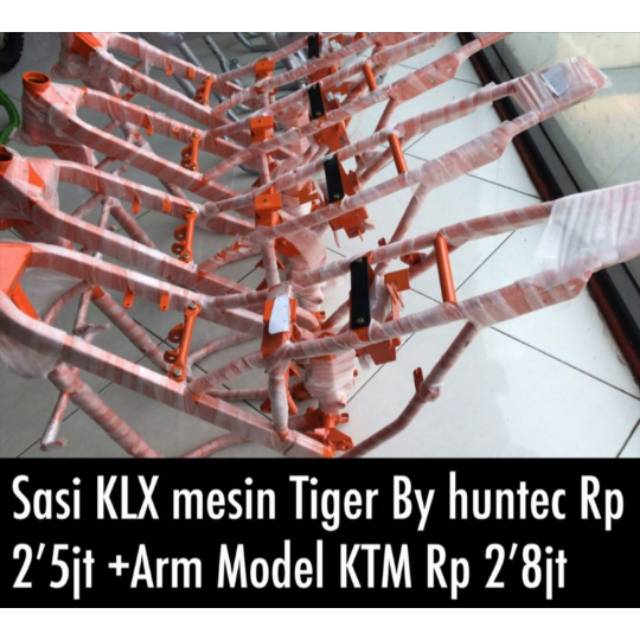 RANGKA KLX HUTECH PNP HONDA MESIN TIGER VERZA. SASIS MOTOCROSS GRASSTRACK ENDURO TRABAS SUPERMOTO