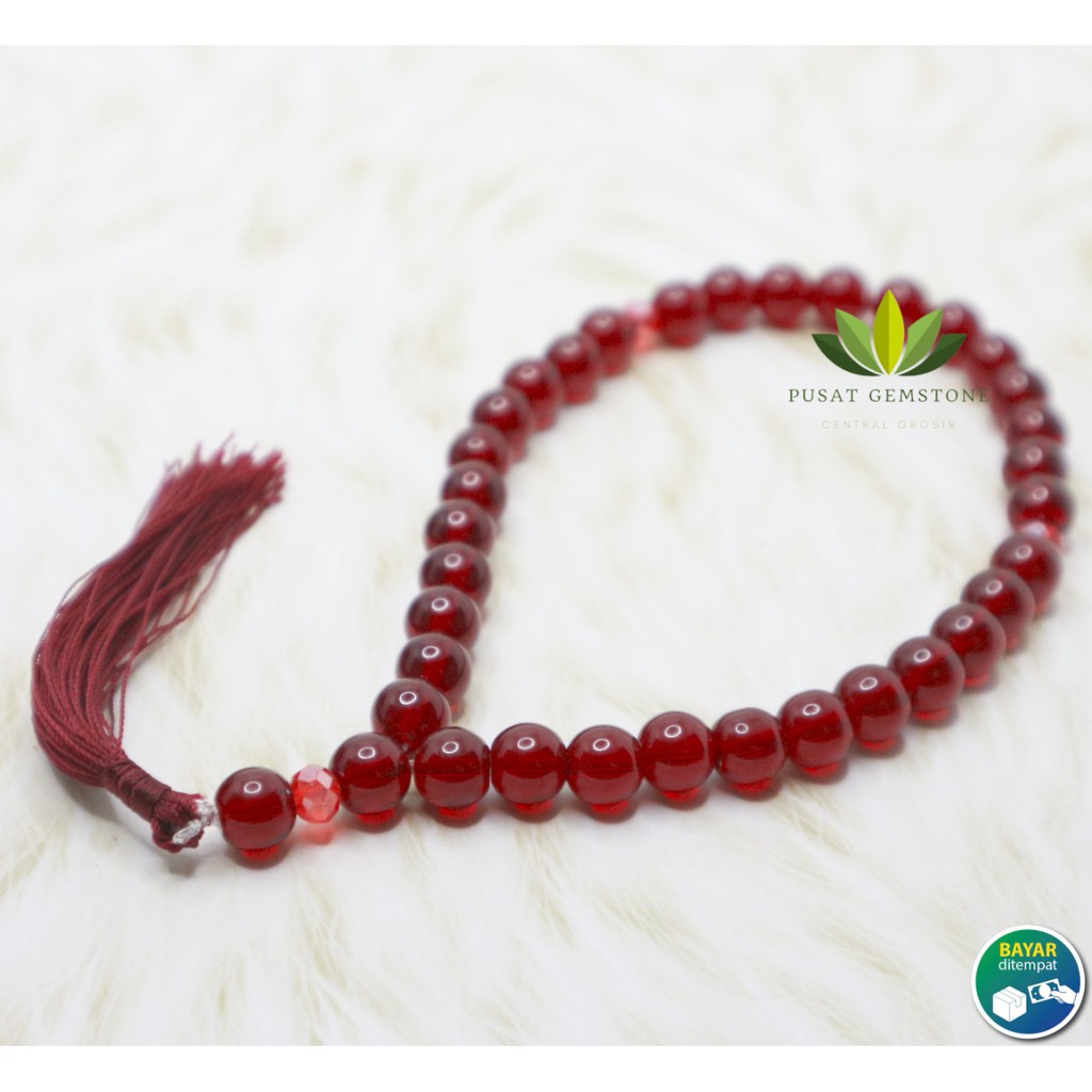 Tasbih Merah Siem Sintetis 33 Butir