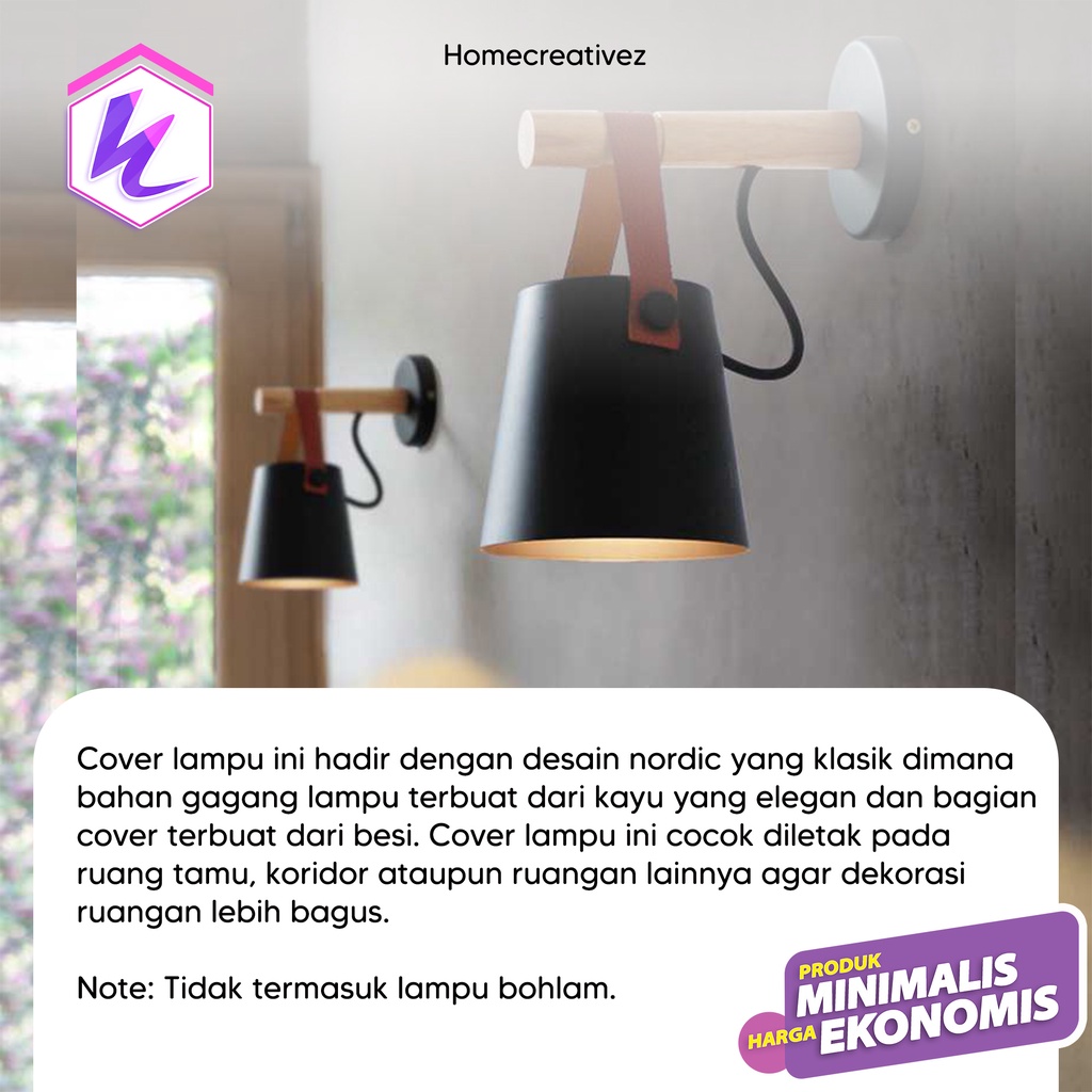 Cover Lampu Hias Dinding Foyer Nordic Living Room Light - Penutup Lampu Merk Foyer E27 - F215