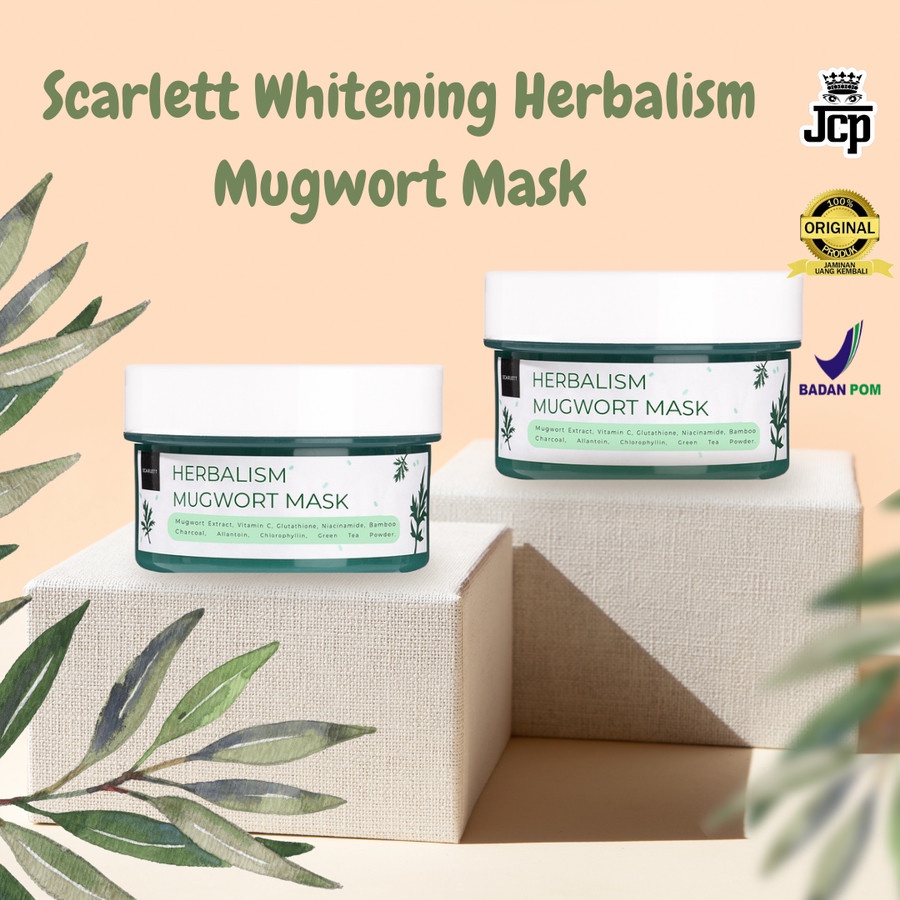 SCARLETT Whitening Herbalism Mugwort Mask 100% Original