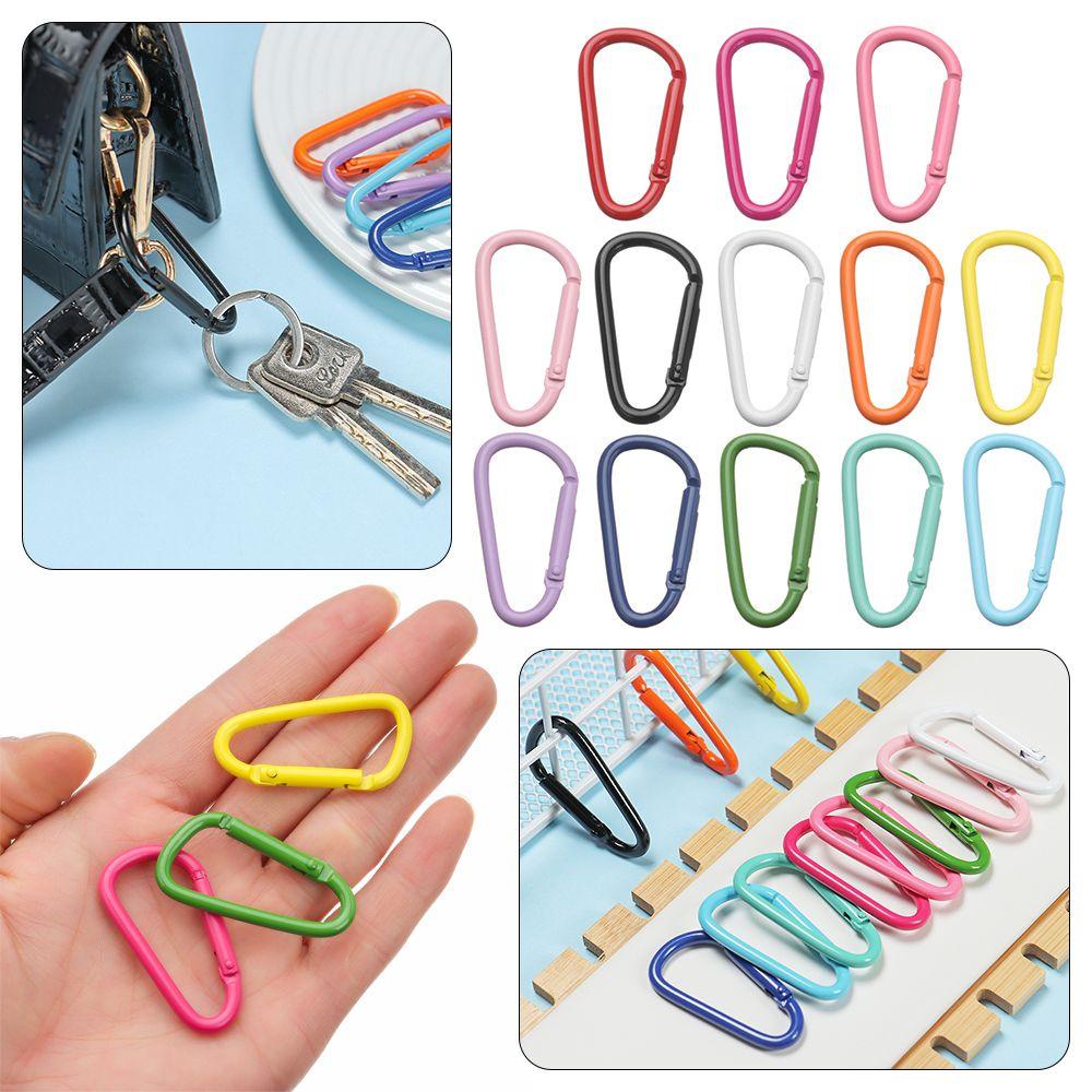 Top 5Pcs Climbing Button New Safety Multicolor Aluminium Alloy Carabiner