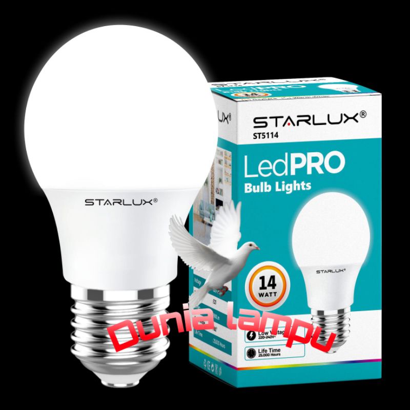 Bohlam Lampu LED Pro Bulb Light STARLUX 14Watt Cahaya Putih