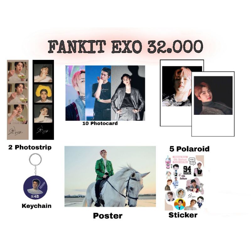 [PREE ORDER] FANKIT EXO SEHUN KAI D.O. XIUMIN CHEN CHANYEOL BAEKHYUN LAY SUHO
