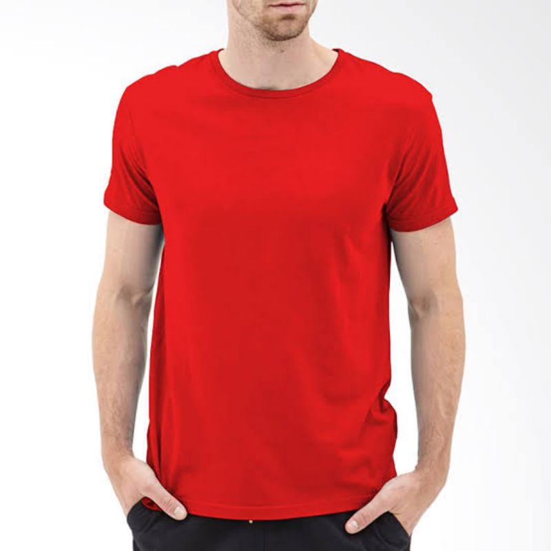 (BAYAR DI TEMPAT) KAOS POLOS MERAH BAHAN COMBED 30S ORIGINAL PABRIK / KAOS POLOS UNISEX / KAOS POLOS PRIA / KAOS POLOS BANDUNG / KAOS / T-SHIRT POLOS