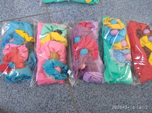 Medan termurah Jilbab cantik Hijab Anak Lucu bando bunga