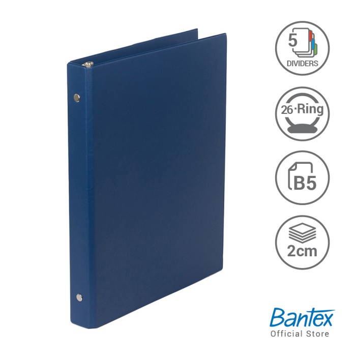 

READY Bantex Multiring Binder 26 Ring 25mm B5 Blue #1326 01 MURAH