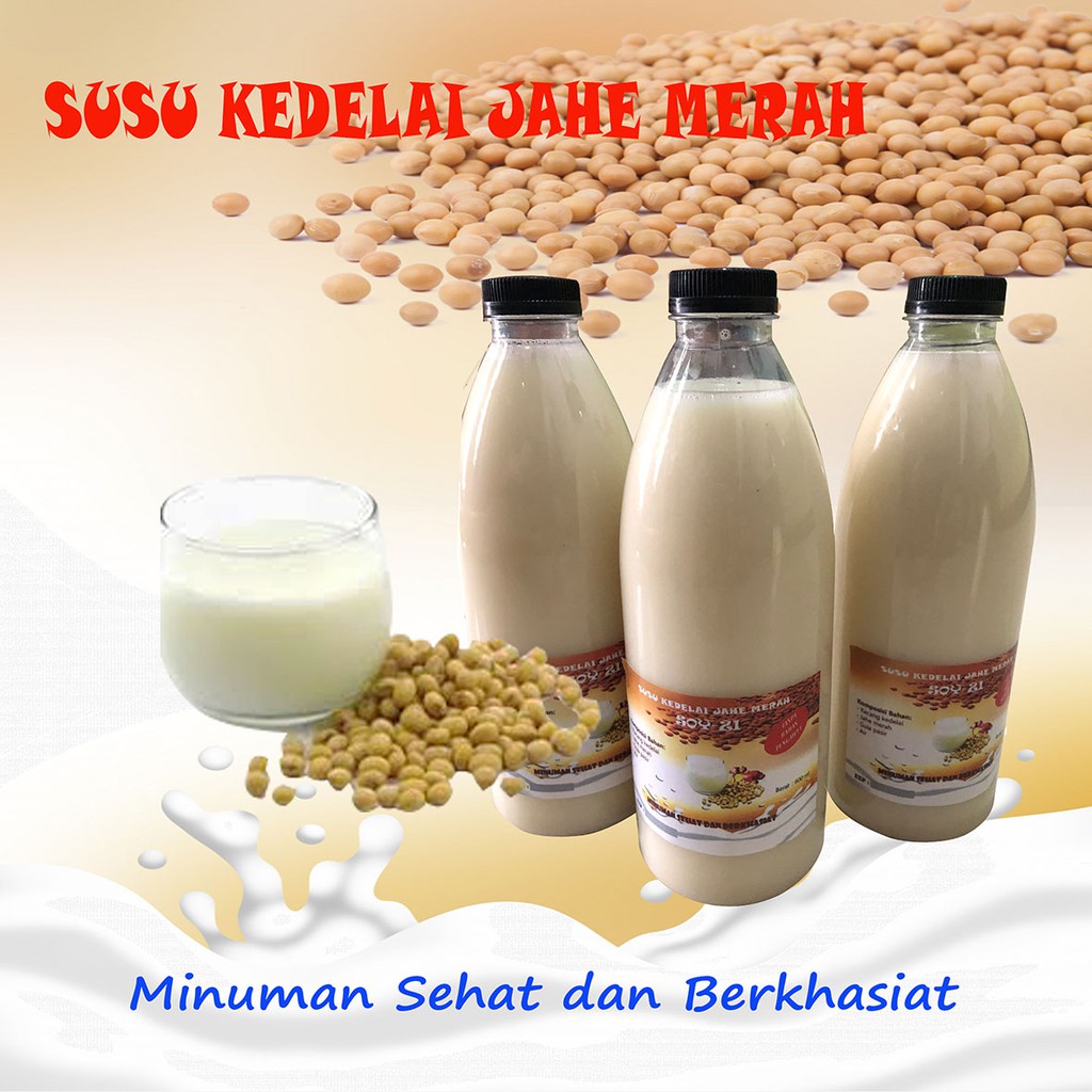 

Susu Kedelai Jahe Merah Soy-Zi 600 ml / Homemade /10.000,/botol