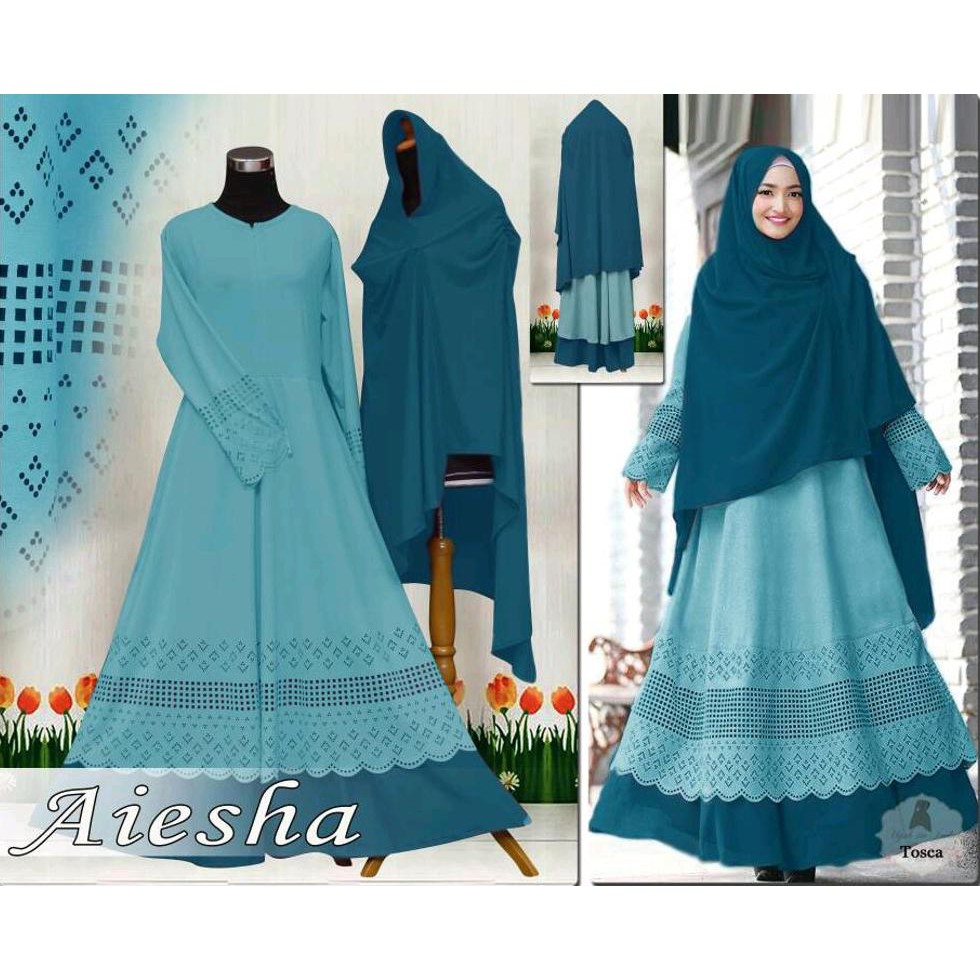 Gamis Aiesha Maroon Syar'I