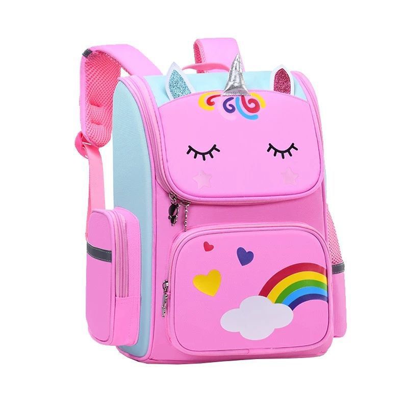 Tas Ransel Anak Sekolah Perempuan Karakter Lucu Unicorn Rainbow