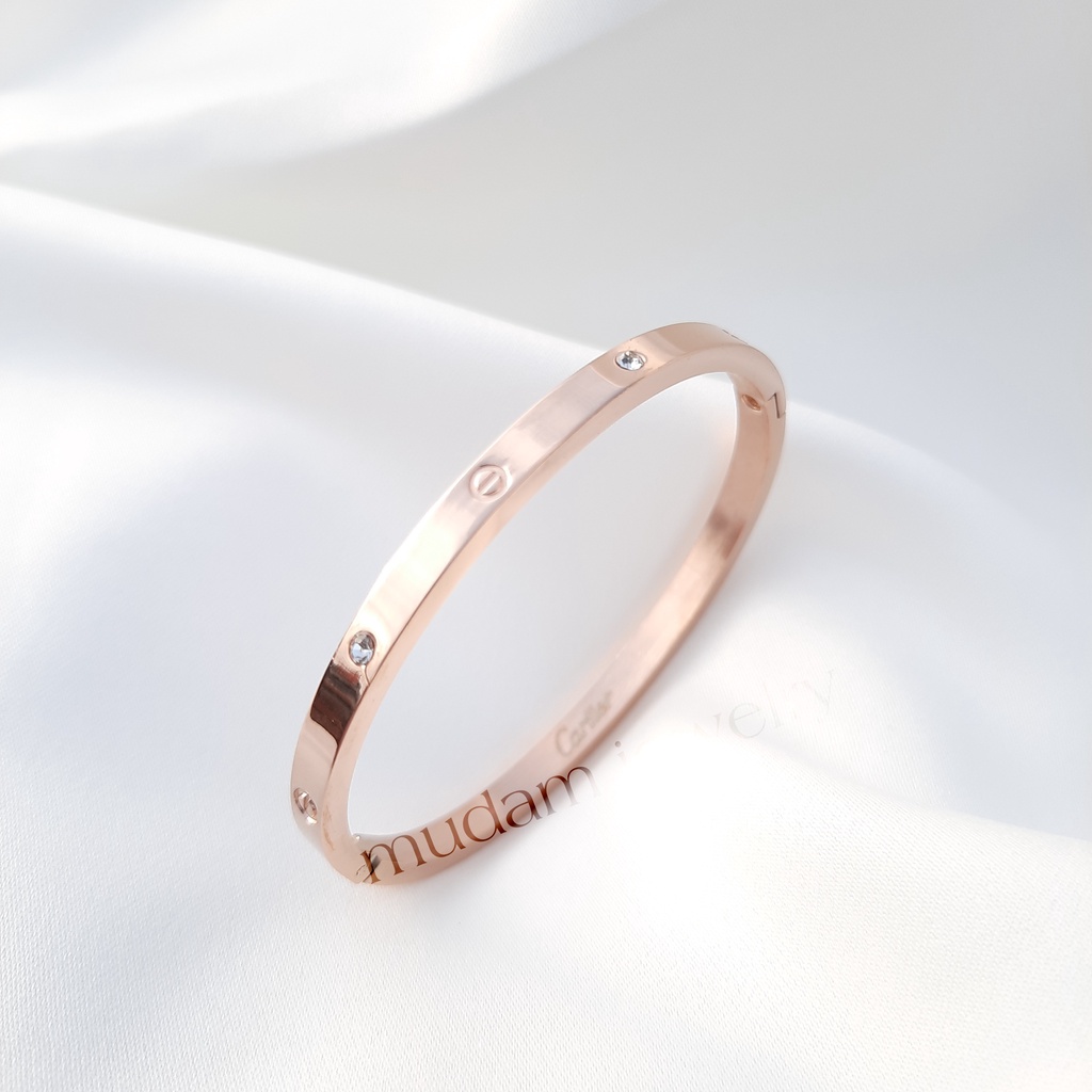 Gelang Bangle Titanium Untuk Anak-Anak Tersedia Warna Rose Gold, Gold dan Silver