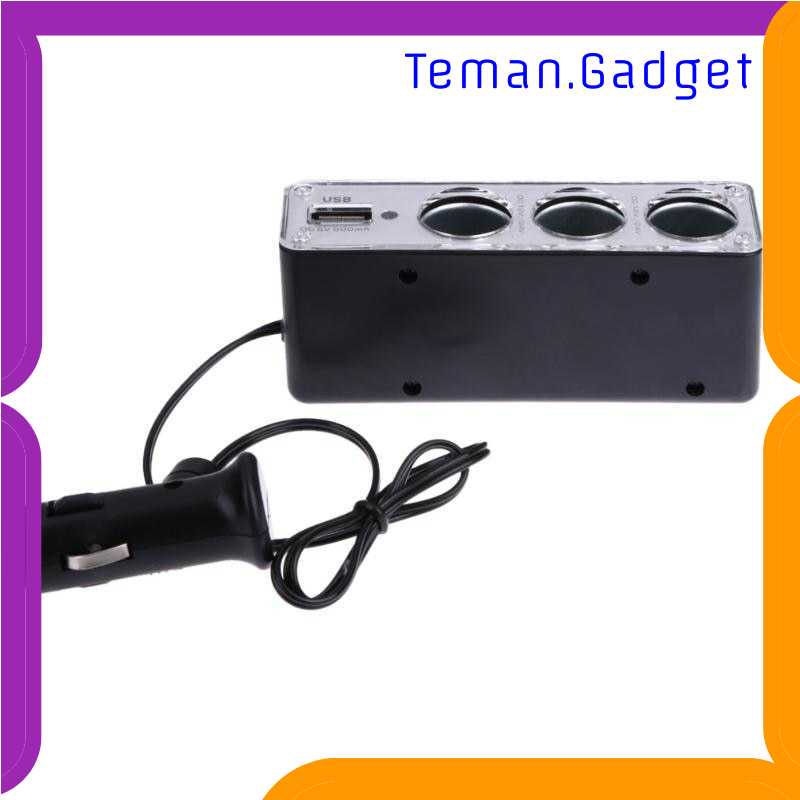 TG-A1 INcar Triple Socket 12V/24V Car Cigarette Lighter USB Power - WF-0096