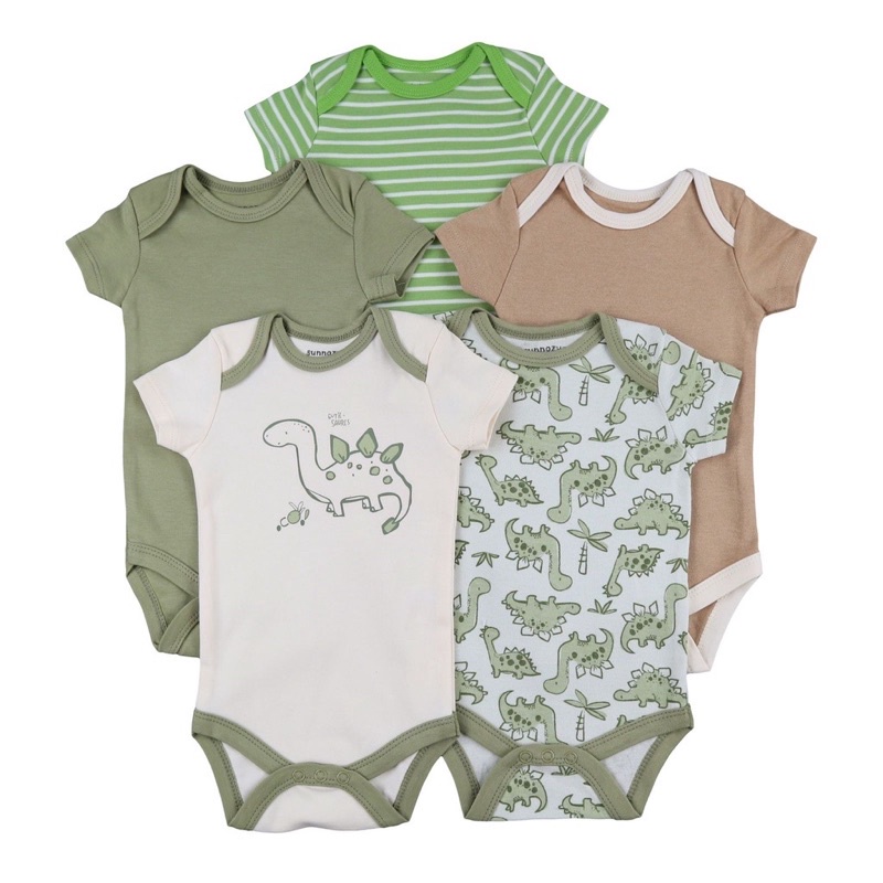 BABY K2 - Bodysuit Baby isi 5 Pcs Motif Cutie Saurus