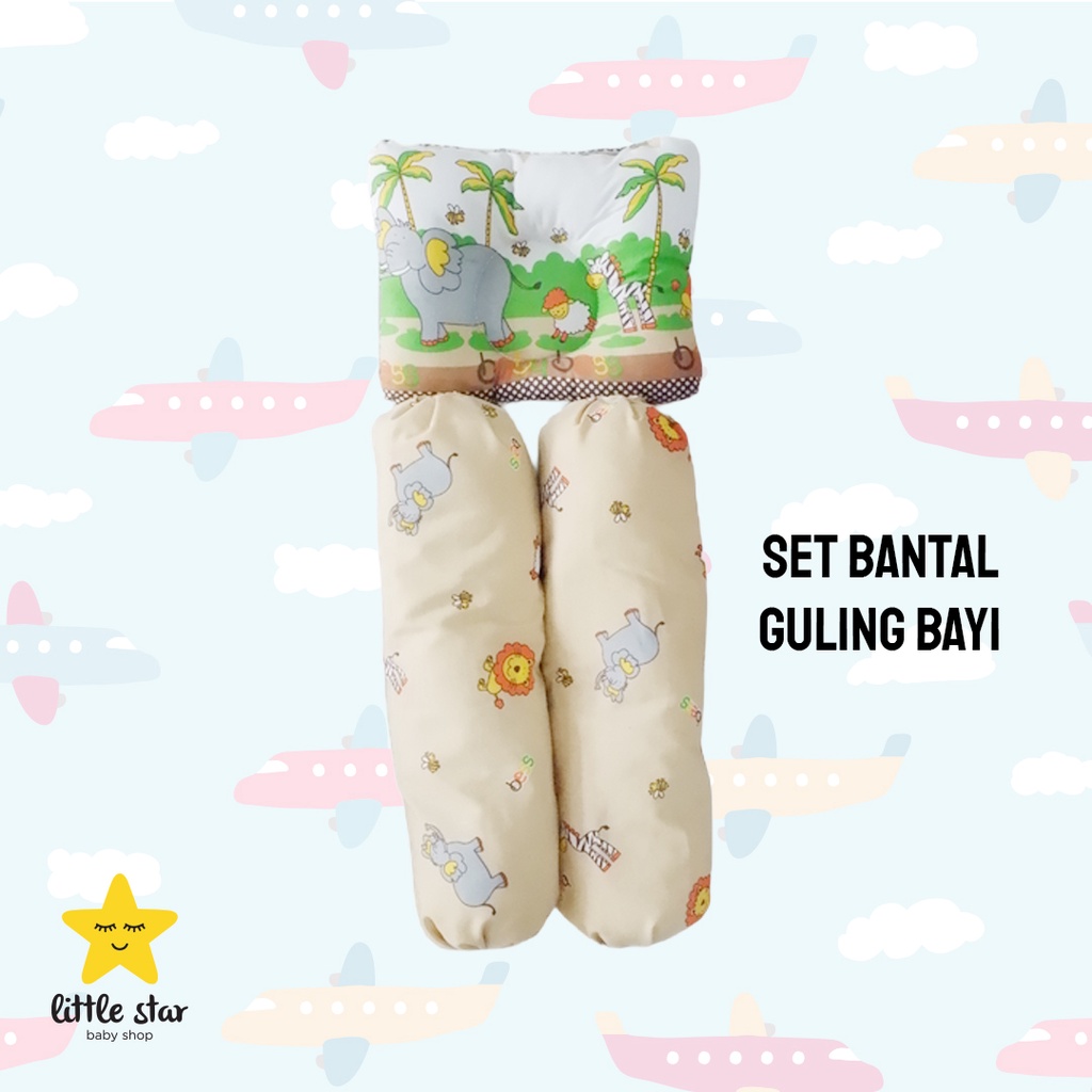 BESS Set Guling Bantal Peang Bayi | Bantal Cekung Anti Peyang