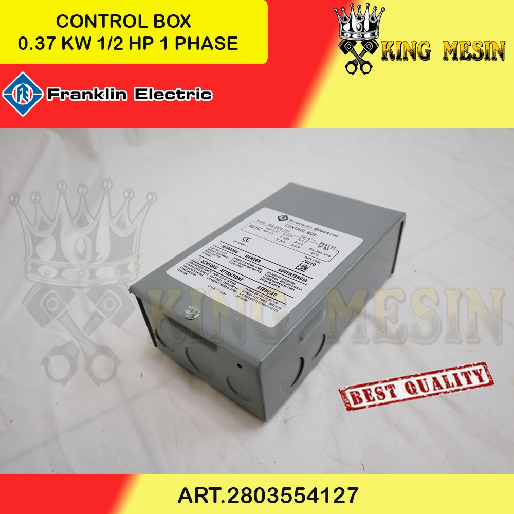 FRANKLIN CONTROL BOX 0.37 KW 1/2HP 1 PHASE