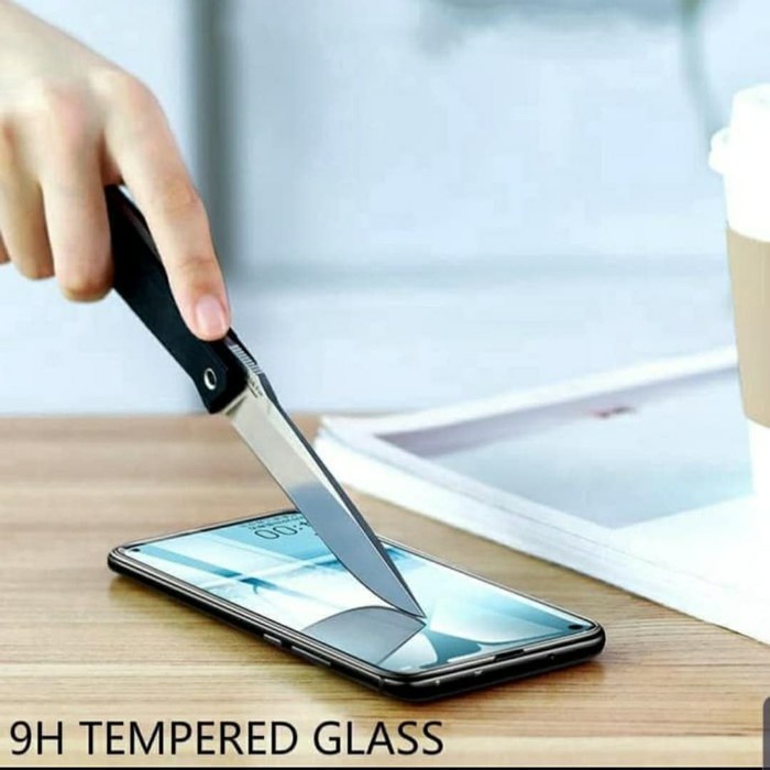 Samsung A42 5G Tempered Glass Full Lem 9D Full Cover Anti Gores Kaca - White_Cell