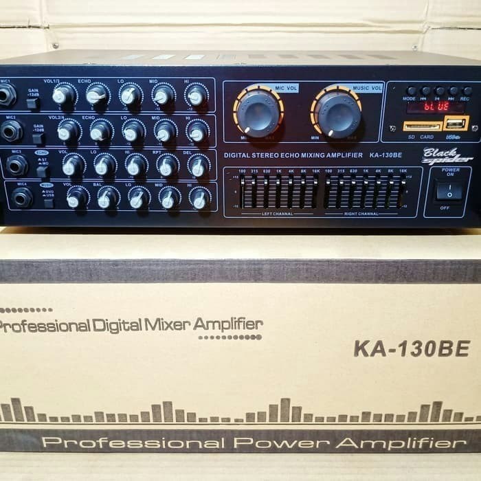 AMPLI KARAOKE BLACKSPIDER KA-130BE BLUETOOTH EQUALIZER USB