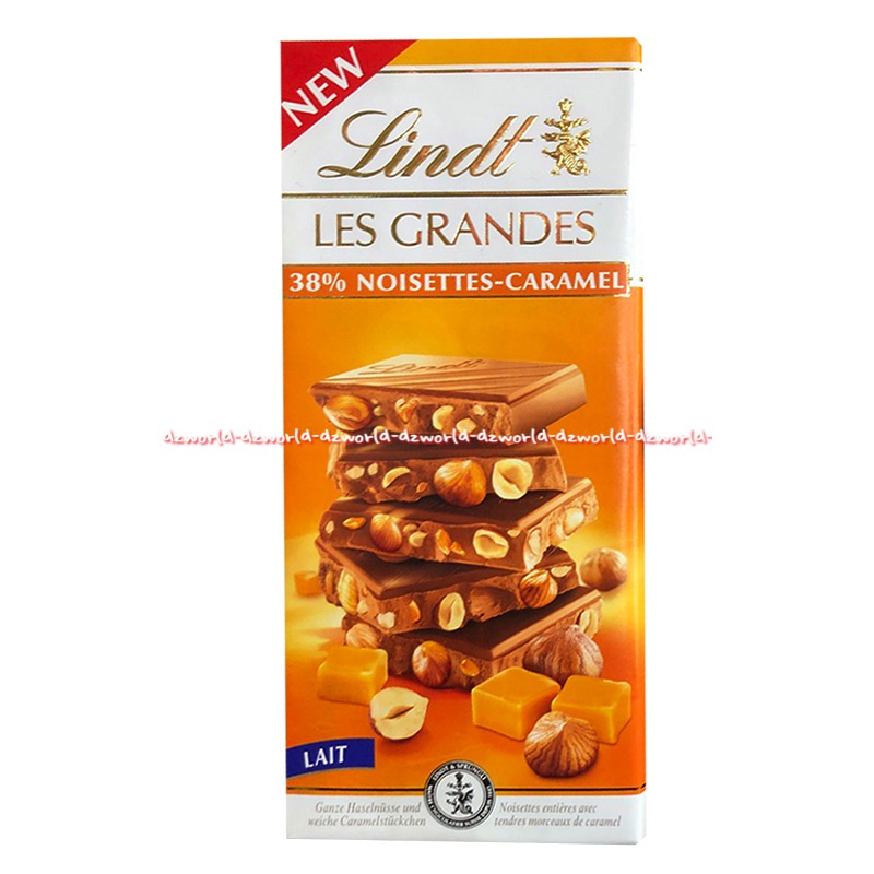 Lindt Les Grandes 100gr Almendras Hazelnut Almendras Caramel Feur Lesche Coklat Kacang Lind Linor Import