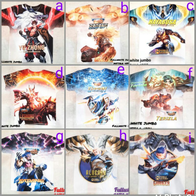 BAJU MOBILE LEGEND / KAOS MOBILE LEGEND / BAJU ML / KAOS ML