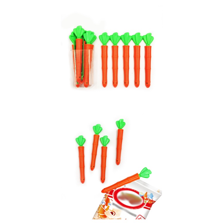 Penjepit Kemasan Makanan Snack Motif Wortel Klip Bahan Plastik MX1058