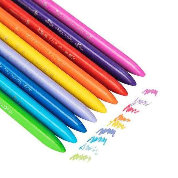 

Deli school crayon EC 20010 18 colors ergonomics triangular shape (KODE B4347)