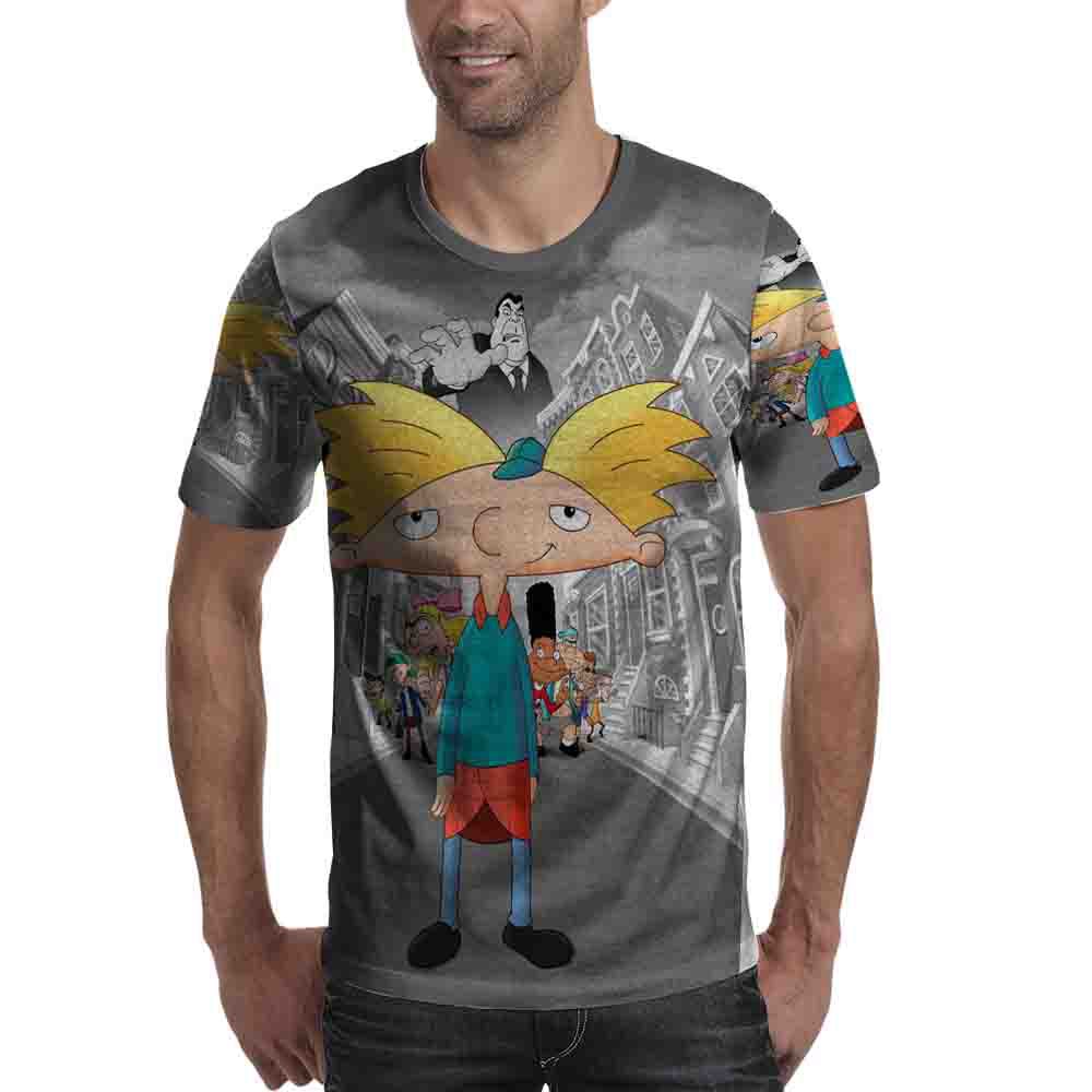 Kaos Hey Arnold Tshirt Full Print Polyester Dryfit Jersey