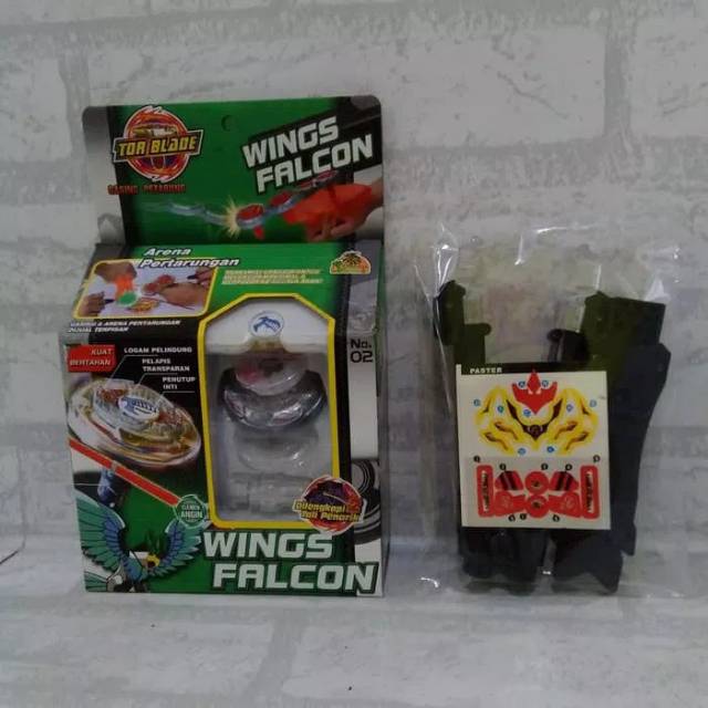 TorBlade Asli Wings Falcon Plus Penjepit dan Pelontar Gangsing Murah