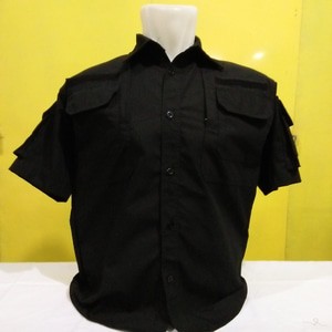 Kemeja Tactical/Pdh/511 Hitam, Putih Ripstop Kotak Lengan Pendek