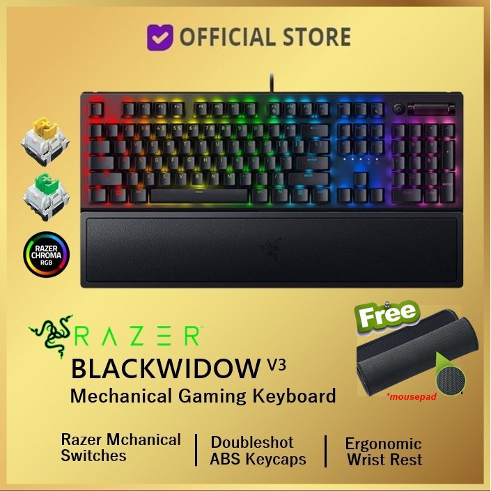 Razer Blackwidow V3 Mechanical Gaming Keyboard Black Widow