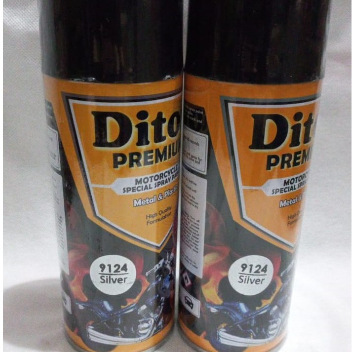 Pilok Pilox Cat Semprot DITON Premium 9124 Silver / Perak (400cc / 400ml)