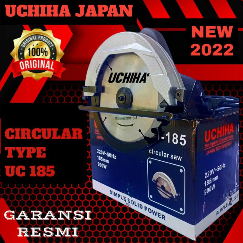 Mesin Circular Saw Circle Gergaji kayu UCHIHA Type UC-185 7inc 24PT Japan Teknologi