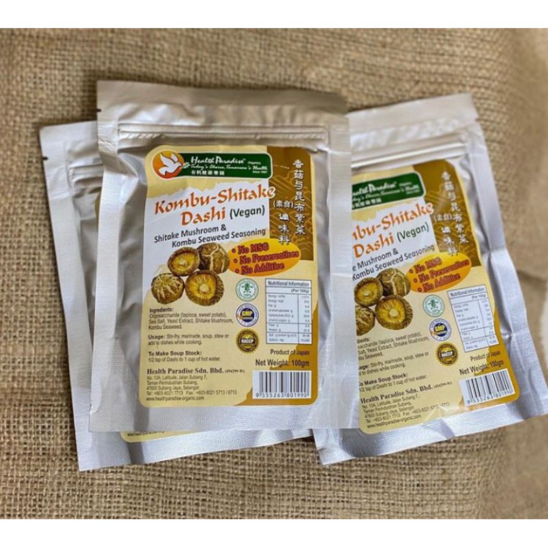

Health Paradise Organic Kombu Shitake Dashi (Vegan) 100gr